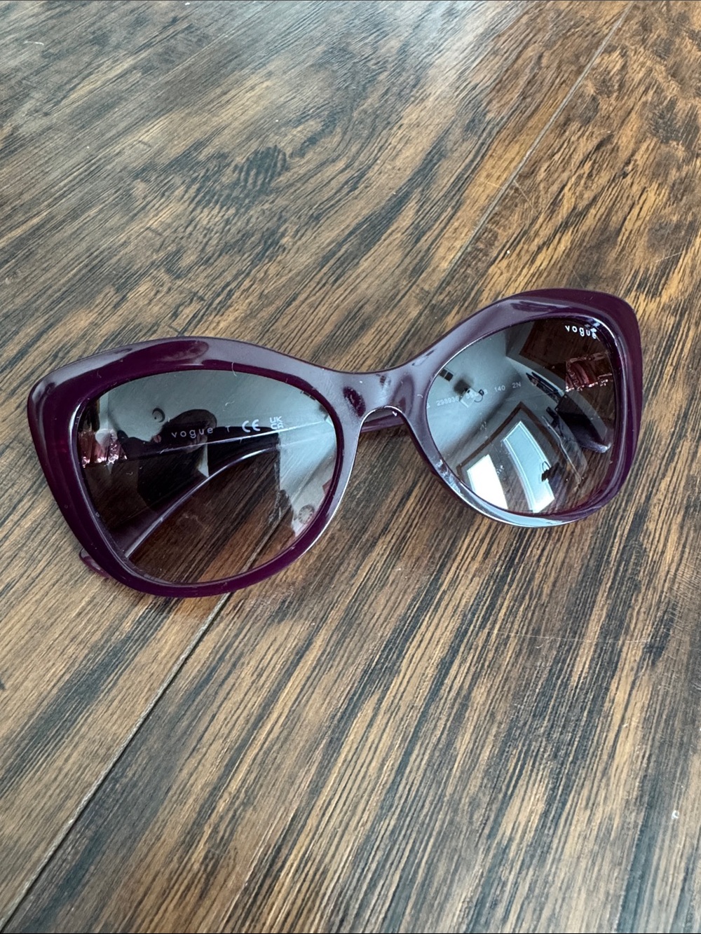 Vogue Women's Oversized Cat-Eye Sunglasses in Plum